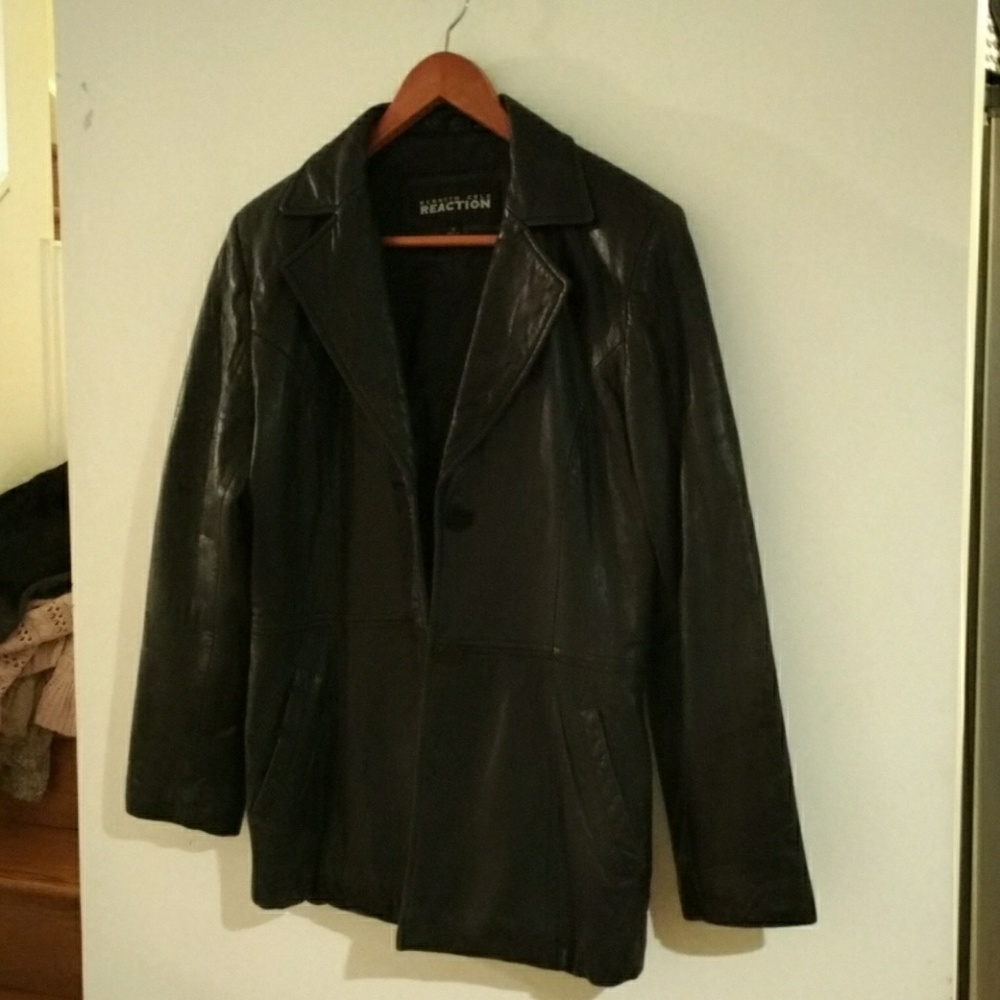 Kenneth Cole ladies small leather coat